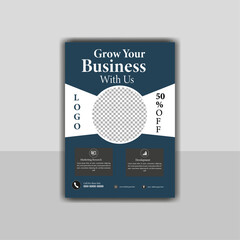 Corporate business flyer template design, marketing agency flyer,
 business marketing flyer set, grow your business digital marketing new flyer.
