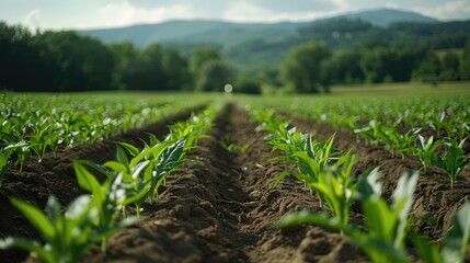A biotech farm growing genetically modified crops to end hunger