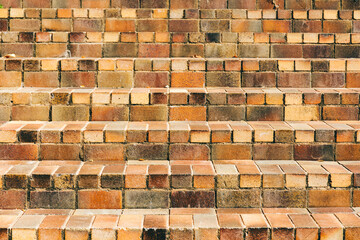 brown brick wall background/stairs