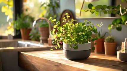 A smart plant pot providing the exact amount of water and nutrients