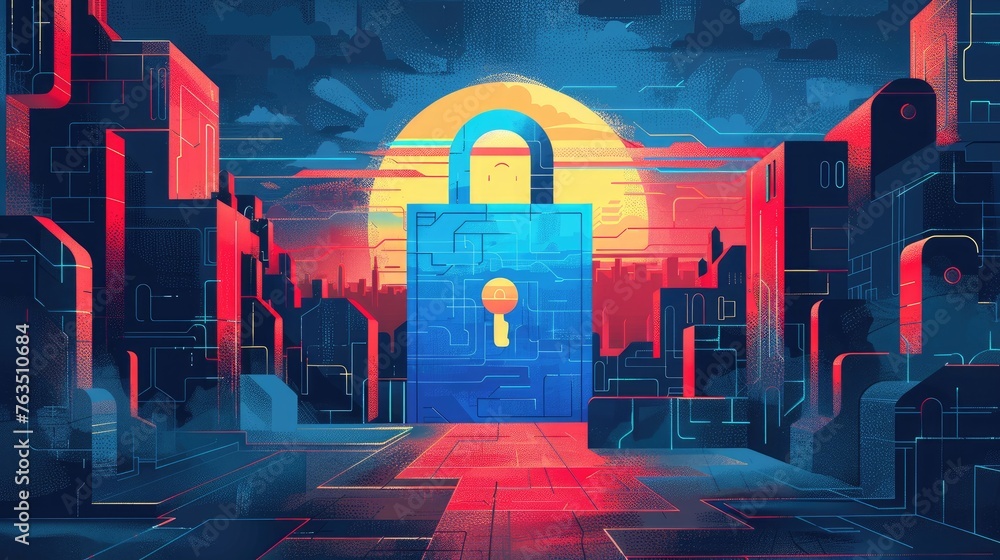 Poster artwork illustrating a secure password creation strategy