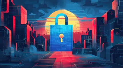Artwork illustrating a secure password creation strategy