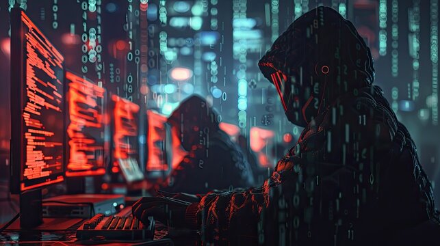 Artistic representation of the evolution of cyber threats