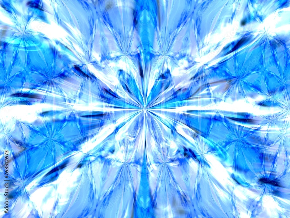 Poster background with effect of rays in motion, water blurr, splash, lines curves, waves, lights and depth