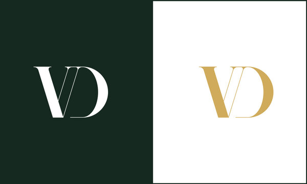VD, DV, V, D, Abstract Letters Logo Monogram
