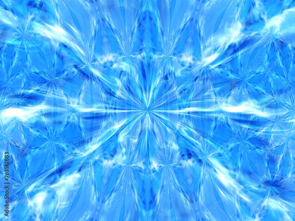 Poster background with effect of rays in motion, water blurr, splash, lines curves, waves, lights and depth