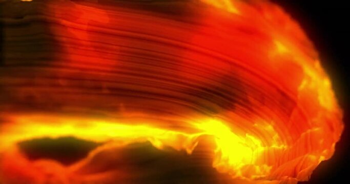 Animation of red flames on black background