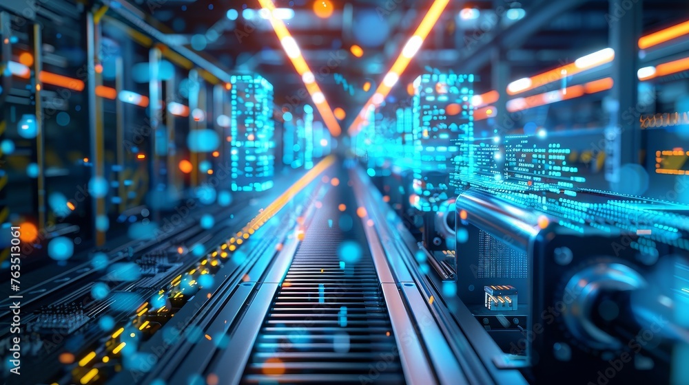 Poster dive into the industrial iot, optimized factory automation and data management