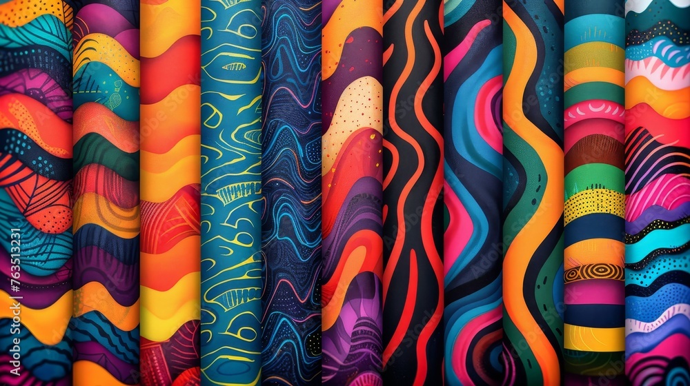 Poster graphic resources: a collection of vibrant and abstract patterns