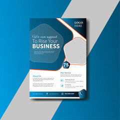 Business Flyer template layout design. Corporate creative colorful business flyer poster flyer pamphlet brochure 
cover design layout space for photo background, vector template design A4 size