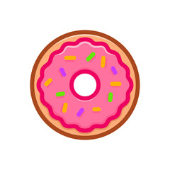 Donut illustration on transparent background 