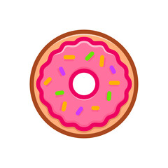 Donut illustration on transparent background 