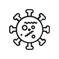 Obraz premium Set of Simple Bacteria Related Vector Line Icons. Contains Icons like Virus, Bacterial Colony, Petri Dish and more.
