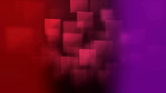 Animation of squares on red and purple background
