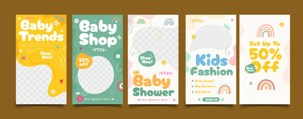 Social media feed story for baby or kids fashion