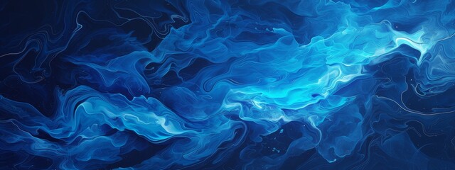 Abstract dark blue water texture background with waves and ripples - obrazy, fototapety, plakaty