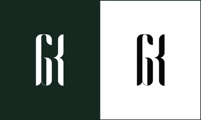 GK, KG,G , K, Abstract Letters Logo Monogram