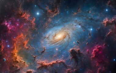 Obraz na płótnie Canvas Galaxy in Space, generative AI