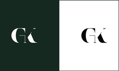 GK, KG,G , K, Abstract Letters Logo Monogram