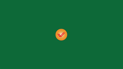  icon system,check mark with green screen,