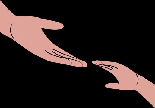 Ayuda. Auxilio. Solidaridad. Mano adulta ayudando a un ni&ntilde;o. 