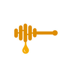 yellow Honey dipper silhouette vector