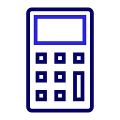 This is the Calculator icon from the Accounting icon collection with an outline color style