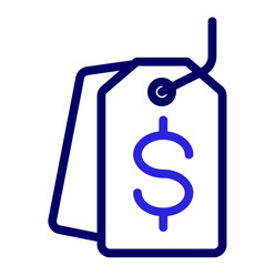 This is the Dollar Tag icon from the Accounting icon collection with an outline color style