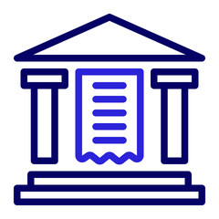 This is the Papers icon from the Accounting icon collection with an outline color style