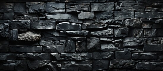 black stone wall texture background, stone wall background, rock wall texture