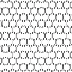 outline Hive pettern vector on white background