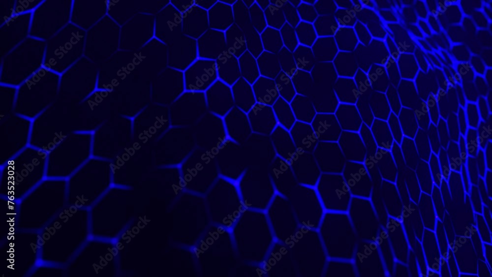 Aufkleber futuristic animated hexagonal background. abstract technology background. technology concept. abstra