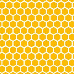 honeycomb pattern premium vector on yellow background