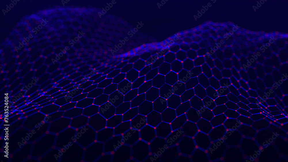 Poster futuristic hexagon background. abstract technology background. technology concept. abstract 3d illus
