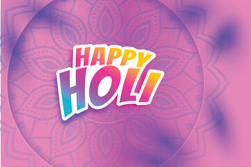 Holi festival background banner poster template creative for indian festival of color celebration with happy Holi Text