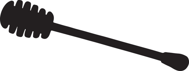 Honey dipper outline silhouette logo design for download