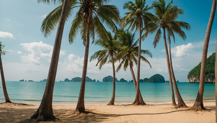 beautiful beach in Thailand sunshine