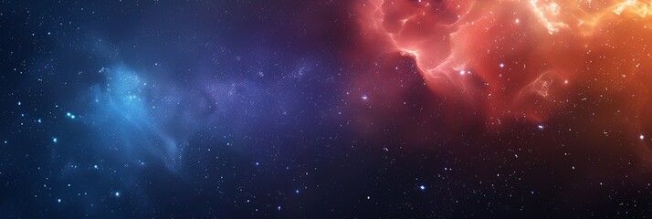 A picture of galaxy, gradient of blue and purple colors, dust and bokeh, shiny sparkles and glow particles, realistic stars and nebula, stars overlay and effect, dramatic lights, AI Generated. - obrazy, fototapety, plakaty