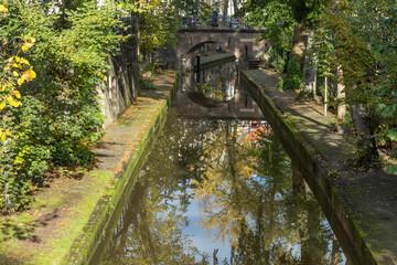 Utrecht, the Netherlands. 22 October 2023. Nieuwegracht and bridge. The Nieuwegracht is one of the...