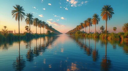 River With Palm Trees