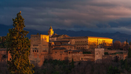 Atardecer sobre la Alhambra, Granada