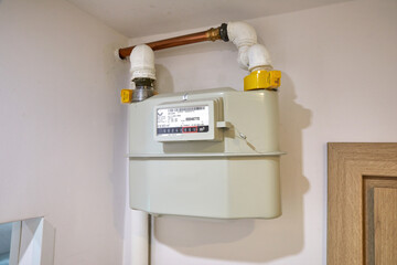Licznik zużycia gazu w mieszkaniu - obrazy, fototapety, plakaty