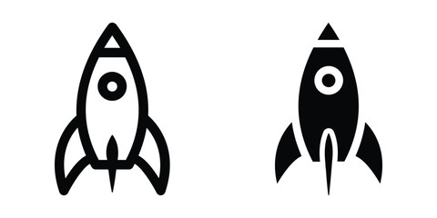 Rocket icon. flat illustration of vector icon