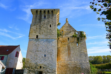 Remains of the Dungeon of the medieval Château du Houssoy (