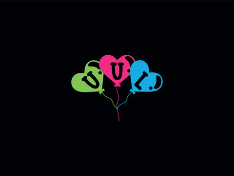 Abstract UUL Balloon Letter Logo
