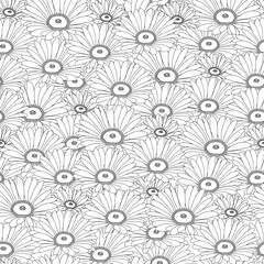 Abstract floral background. Coloring page for adults and children.