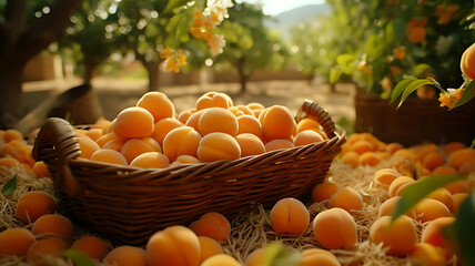 apricots in the basket