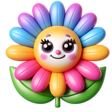 3D Colorful Daisy Flower