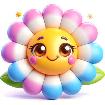 3D Colorful Daisy Flower