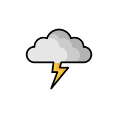 
 icon Thunderclouds,storm,isolated icon on white background, suitable for websites, blogs, logos, graphic design, social media, UI, mobile apps.
